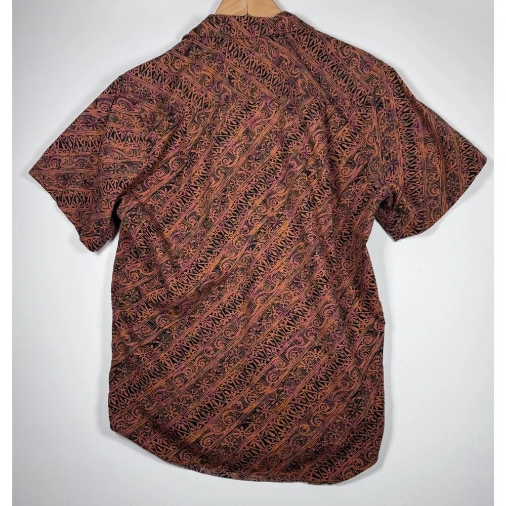 Vintage Banana‎ Republic Safari and Travel Shirt Mens XS Brown Black Resortwear